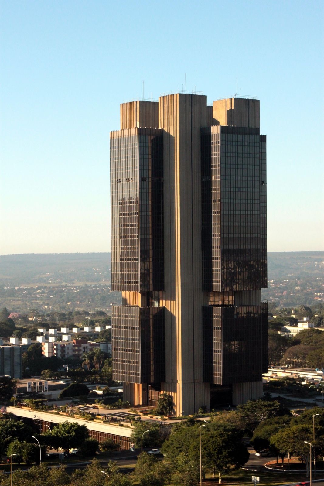Vista aérea da sede do Banco Central do Brasil, em Brasília